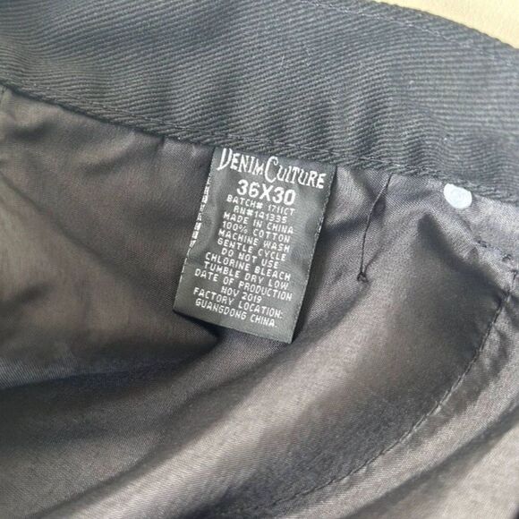 Denim Culture Jeans Mens Black 36/30 NWT - Picture 3 of 4